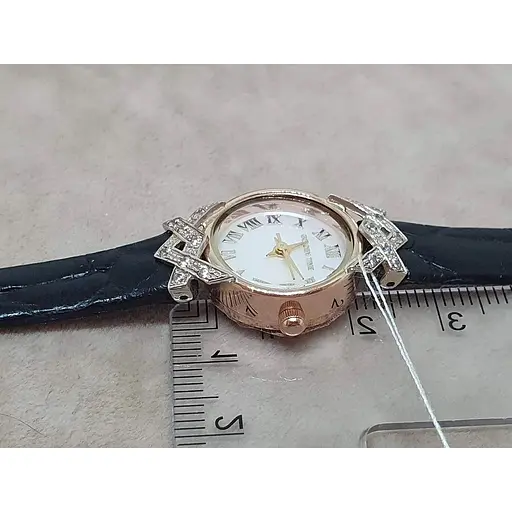 Золотые часы Golden Time кварцевые. Ч27РБ Черный - фото 5