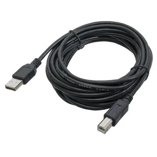Кабель USB 2.0 AM – USB BM, 4.5 м, черный, Patron (PN-AMBM-45) - фото 1