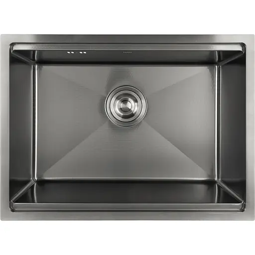 Мийка для кухні Nett NBS-5742 чорна під стільницю декорована з PVD покриттям