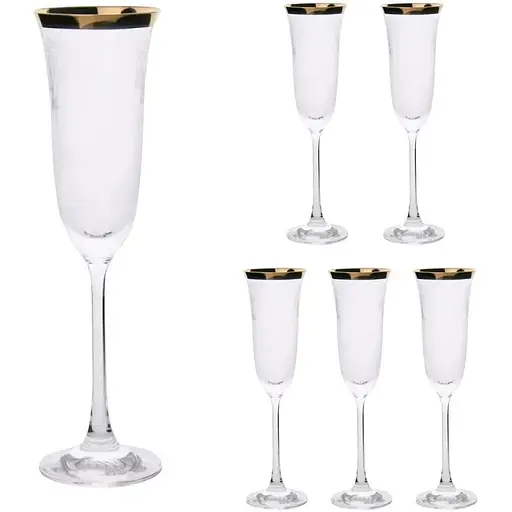 Набір келихів для шампанського Іней Lora 170 мл 6 шт. NGC14SETCHAMP