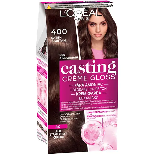 Краска-уход для волос без аммиака L'Oreal Paris Casting Creme Gloss оттенок 400 Каштан 120 мл (A5774276)