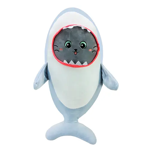 М'яка іграшка K15253 Кіт в акулі, 55 см, в пакеті (6923070152537) - фото 1