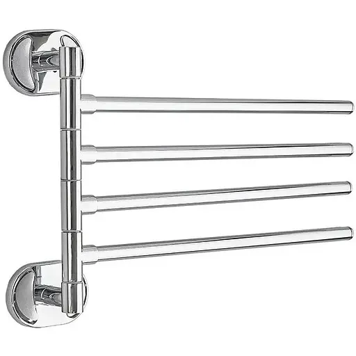 Тримач для рушника поворотний Zerix AFB-0114 ZX5046 4 планки Хром - фото 1