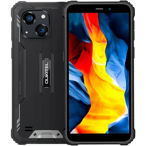 Смартфон Oulitel G2 593"HD+ /4GB/64GB/ T606/6300mAh /13+5Мп/ IP69K /NFC Black