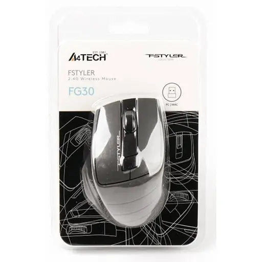 Беспроводная мышь A4Tech Fstyler FG30 Wireless Black/Grey (FG30 (Grey)) - фото 7