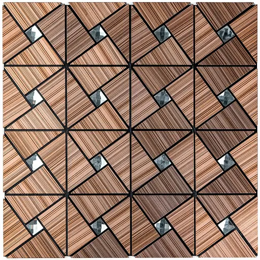 Самоклеюча алюмінієва плитка 300x300x3 мм Бронза SW-00001927 - фото 1