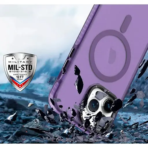Чехол-накладка DK для Apple iPhone 12 Pro Max MagSafe Composite Matte (deep purple) - фото 7