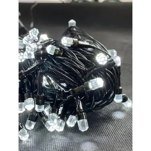 Новорічна гірлянда Рубін 6 м 100 Білих лампочок - фото 1