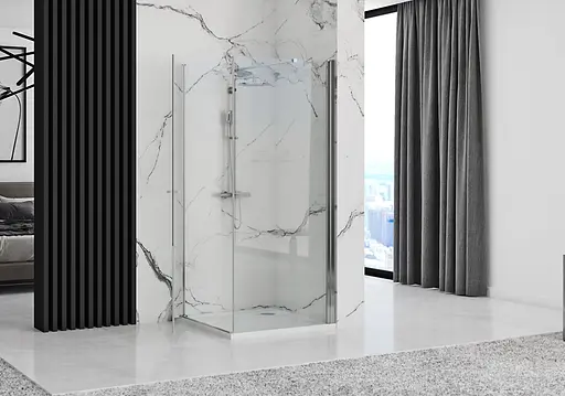 Душова кабіна Rea Maxim 90x90 L REA-K0263, Хром, Ліва, прозорий - фото 3