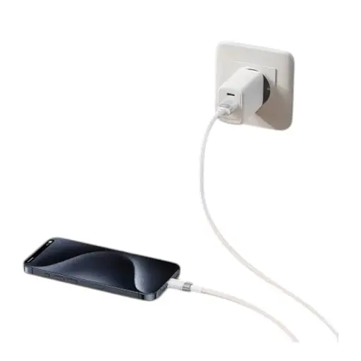 Кабель XO NB282 Brushed Silicone 6A Fast Charging Apple Data Cable 1 м Білий - фото 1