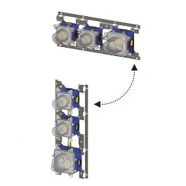 Вбудована частина для термостатичного змішувача для душу/ванни на 2 споживача Paffoni Modular Box MDBOX018 - фото 3
