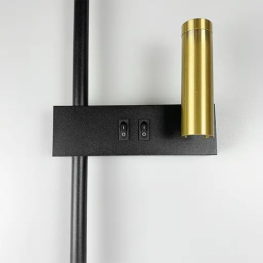 Лінійний бра Vogue зі спотом ліва Line F WB 10/2 L BK - фото 8