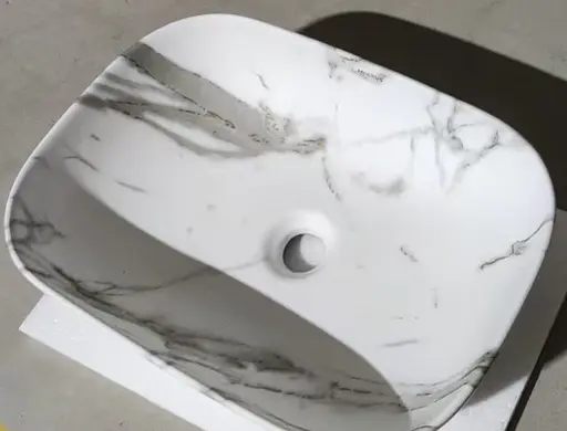 Умивальник накладний Mixxus Premium Diverse-0114 marble 455x325x135 мм MP6545, Мармур - фото 5