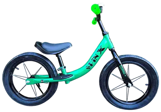 Велобег Corso Spin-X, стальная рама, колесо 14", надувные колеса, подножка, подставка для ног, звонок PX-415-63
