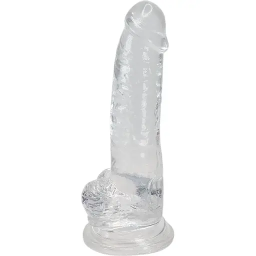 Прозорий фалоімітатор Alive Jelly Dildo Torrent, ТПЕ, присоска, діаметр 4.5 см, довжина 20,6 см