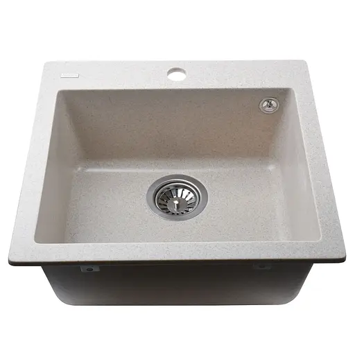 Гранитная мойка Globus Lux Aosta песчаный 490x455мм А0004, Sand - фото 4