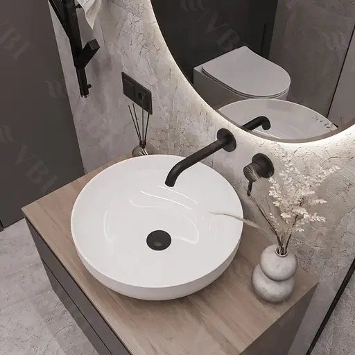 Умивальник VBI Bari white накладний VBI-011600, Білий - фото 1