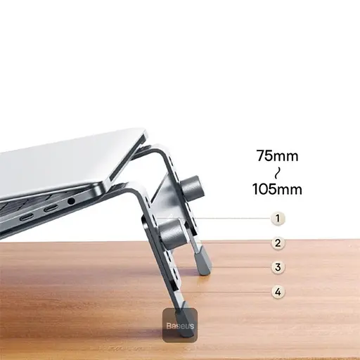 Підставка для ноутбуку Baseus UltraStable (4-Gear Adjustable) (B10053100811-00) Space grey - фото 5