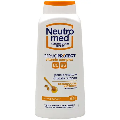 Гель для душу Neutromed Dermoprotect поживний pH 5.5 мед та мигдаль 600 мл