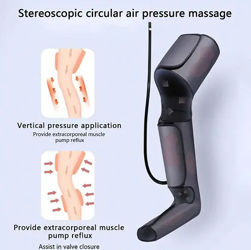Компресійний масажер для ніг UPGRADE Air Compressed Leg massager Лімфодренажний апарат - фото 2