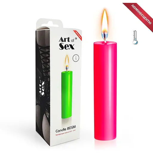 Рожева воскова свічка Art of Sex Size M 15 см - фото 2