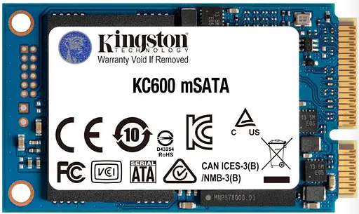 Накопичувач SSD 256GB Kingston KC600 mSATA SATAIII 3D TLC (SKC600MS/256G)