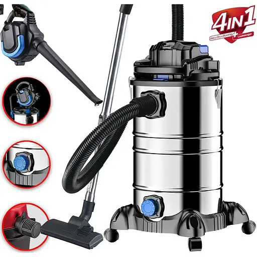 Пылесос DMS NTBS-30 Blue промышленный 2000 W 30 л + воздуходувка - фото 3