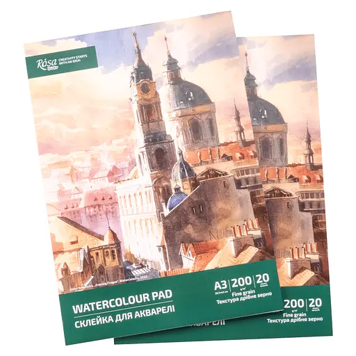 Склейка для акварелі А3 29,7×42 см 200г/м2 20л ROSA Studio - фото 2