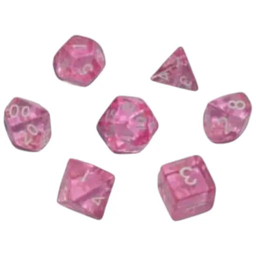 Набір кубиків Transparent 7 Dice Set - Pink , 7 шт. (g7dtran12)