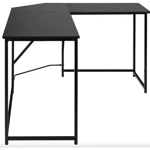Комп'ютерний стіл Costway Rubin L-подібний в стилі Loft чорний - фото 8