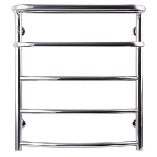 Водяна рушникосушка Unio Op W 600-500-5 Олівія з полицею, Хром - фото 1