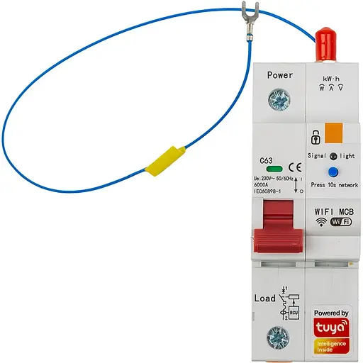 Умный автоматический выключатель Tuya Wifi SCB01, 63A