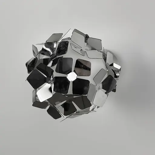 Флористическое бра в хромированном корпусе в виде светового шарика Line F Арт. WB34 A/1 CH - фото 4