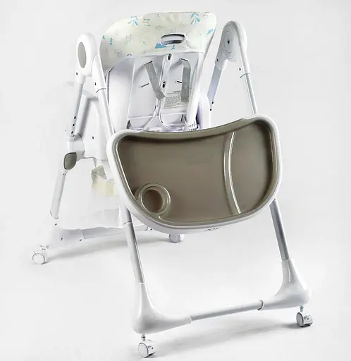 Стільчик для годування Joy K-11058, м'який чохол ПВХ, 4 колеса, з’ємний столик, кошик, в коробці - фото 6