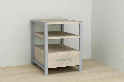 Тумба универсальная Ferrum-decor Вивьен 1/1 50x41x40 серый ДСП Дуб Сонома 16мм (FRD-104153) - фото 4