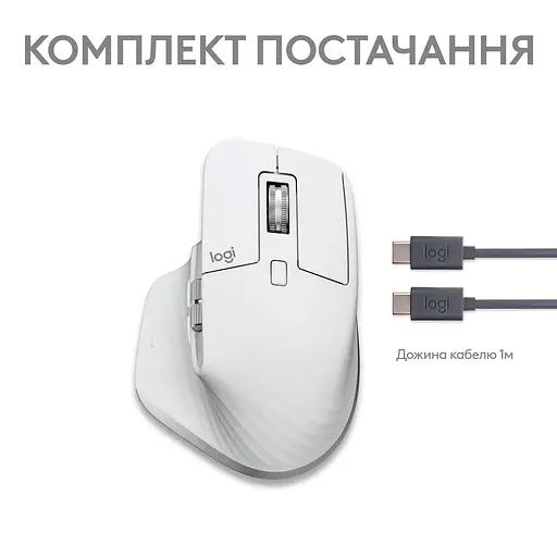 Беспроводная мышь Logitech MX Master 3S for Mac Performance Wireless Pale Grey (910-006572) - фото 10