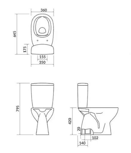 Унітаз-компакт Cersanit Arteco 685 CleanOn 021 3/5 л з дюропластовим сидінням SoftClose+QuickRelease 30412 - фото 4