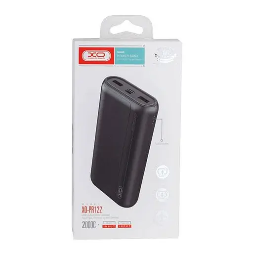 Портативний зовнішній акумулятор Power Bank XO PR122 20000mAh (Black) - фото 4