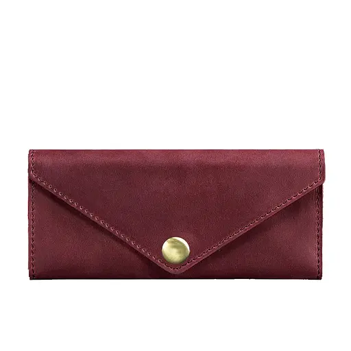 Женский кожаный кошелек Керри 1.0 бордовый Crazy Horse - фото 7