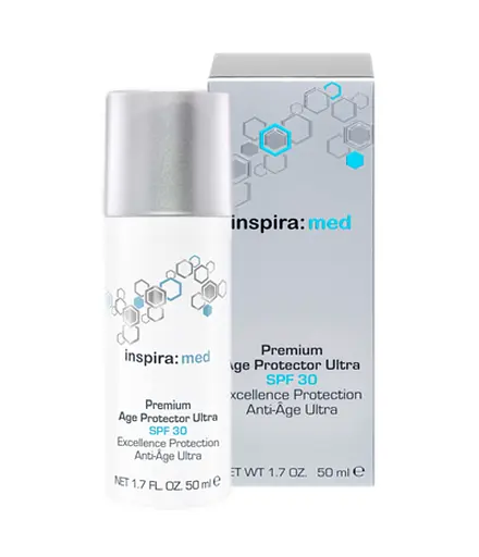 Антивозрастной крем SPF 30 Премиум ультралегкий PREMIUM AGE PROTECTOR ULTRA Inspira Med 50 мл - фото 3