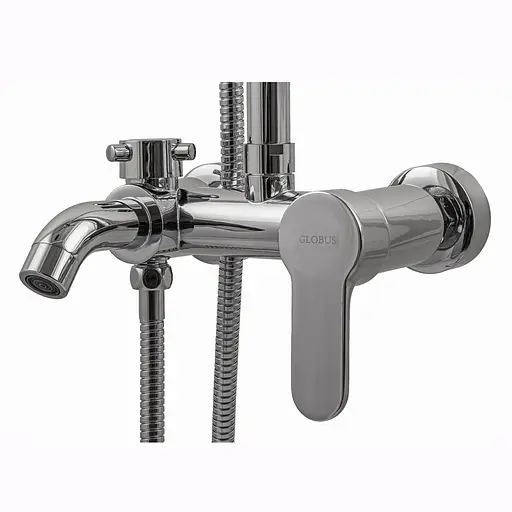 Душова система Globus Lux GLLR-0001, Хром - фото 4