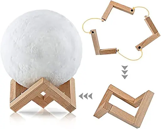 Світлодіодний нічник місяць Tigtak 16 кольорів з налаштуванням часу очікування Touch з пультом Д/К - фото 2