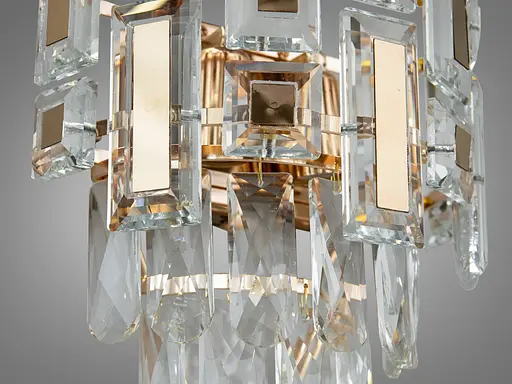 Классический бра Romin из хрусталя на 2 лампы золотого цвета - фото 3