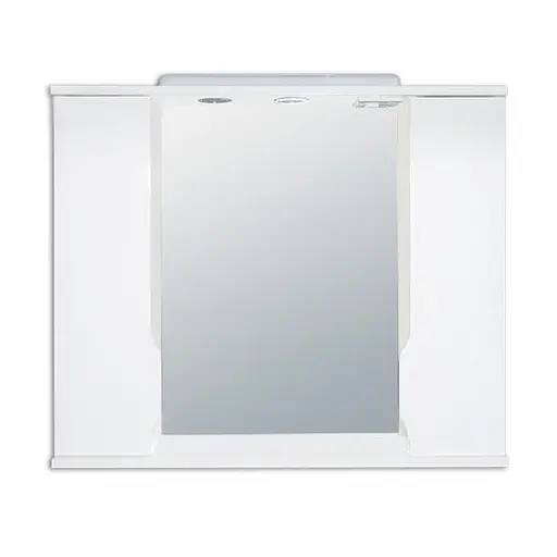 Зеркало ПИК Альба Z-11 100 см с подсветкой и двумя шкафчиками Белый 30412 - фото 1