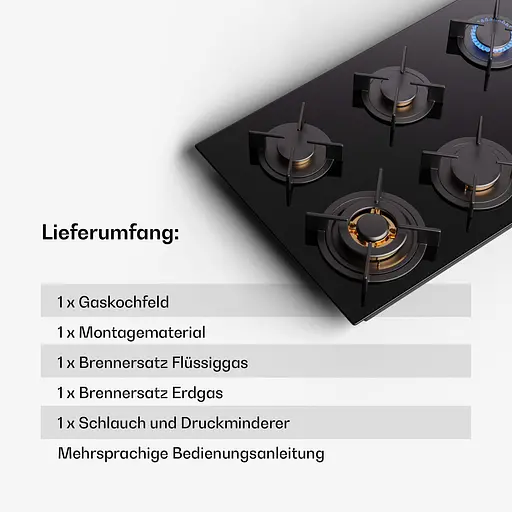 Газова варильна поверхня Klarstein Goldflame 6 (10045628) - фото 4