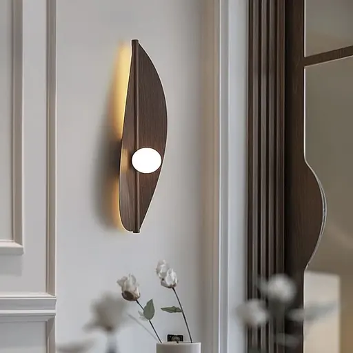 Природне бра у формі витонченого дерев'яного листка 42х13 см Арт. AAC03/420 Line F - фото 1