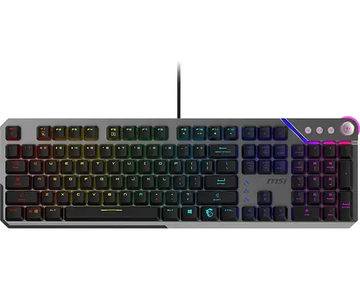 Клавиатура механическая MSI Strike600 Silent Kailh Midnight Pro Tactile Switchets RGB Black/Grey