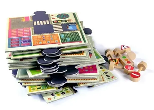 Настольная игра Djeco Пазл Дорога, 24 эл. (гигант) (Puzzle giant: The City) (DJ07161) - фото 6