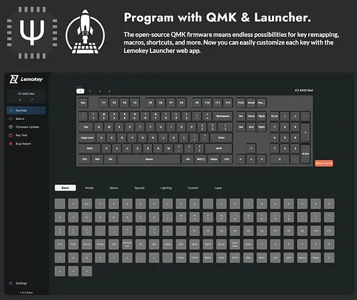 Клавиатура игровая механическая Lemokey X3H3UA Black switch Keychron Brown, QMK/VIA, Hot-Swap, EN/UKR, RGB - фото 10