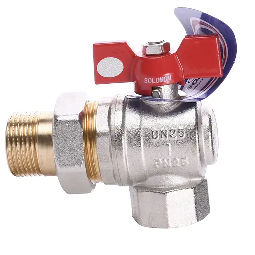 Кран кульовий кутовий з американкою Solomon 1″ ПОСИЛЕННИЙ B1043 - фото 2